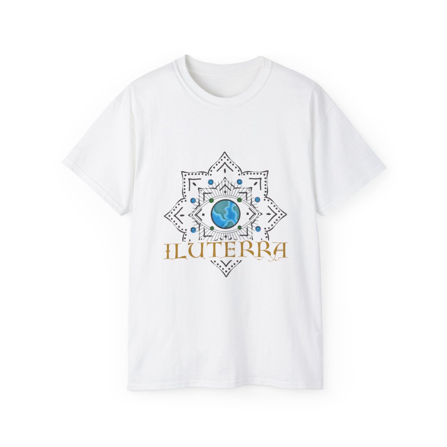 Spiritual Earth Mandala Tee, Meditation Shirt, Wellness Gift, Unisex Cotton Shirt, Festival Wear, Nature Lovers Apparel