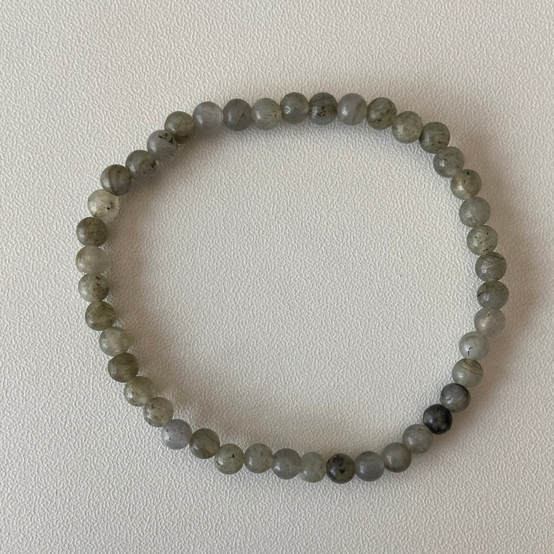 Labradorite 4mm Bead Bracelet