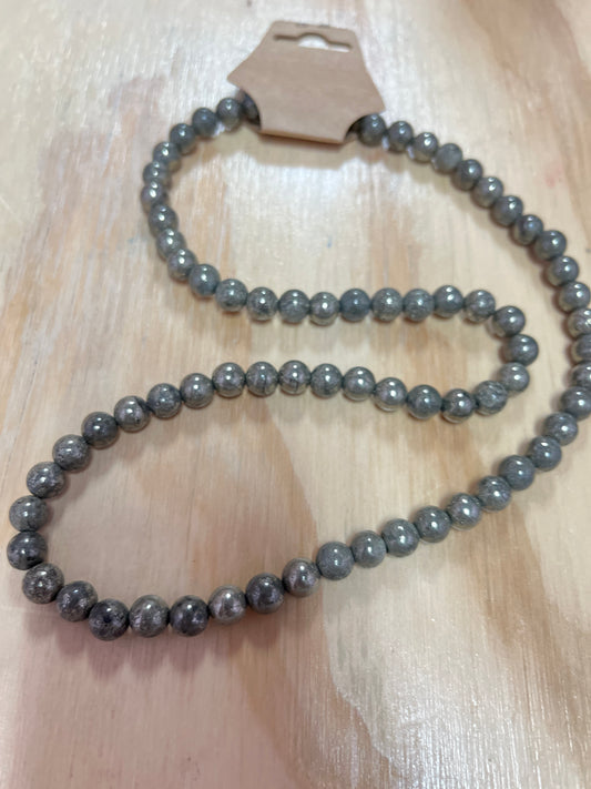 Pyrite Beaded Necklace