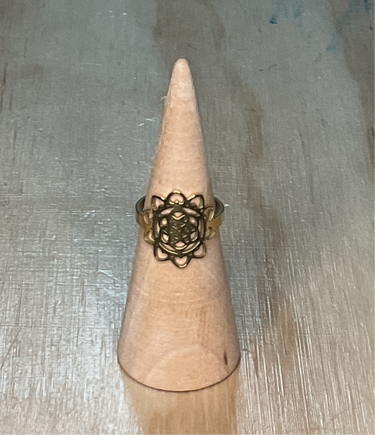 Stainless Steel Flower of life Ring