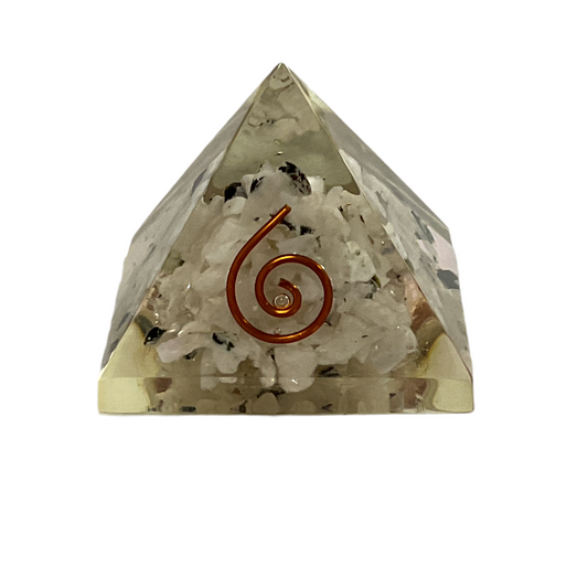 Small Rainbow Moonstone Orgone Pyramid