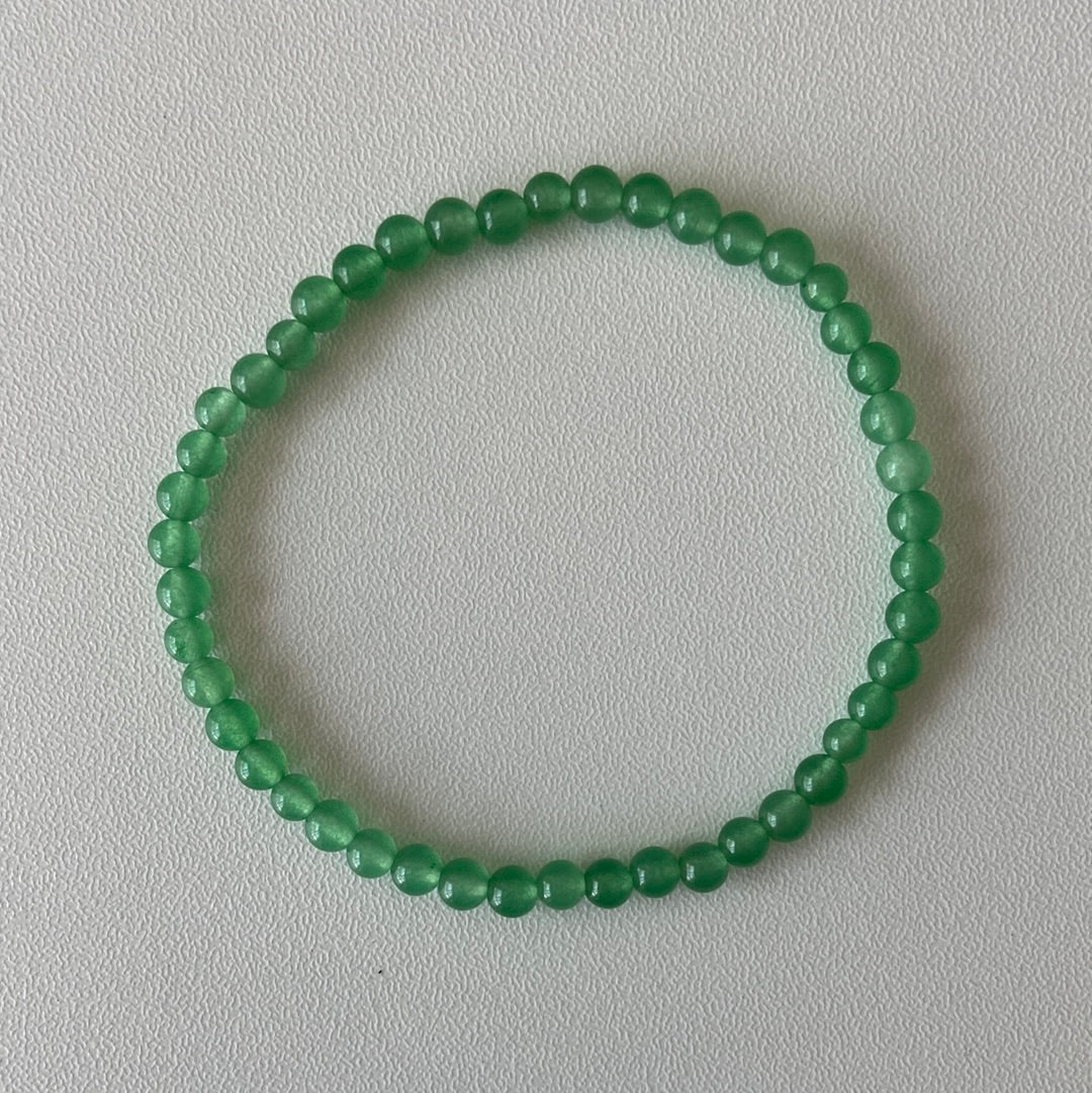 Pulsera de cuentas de aventurina verde