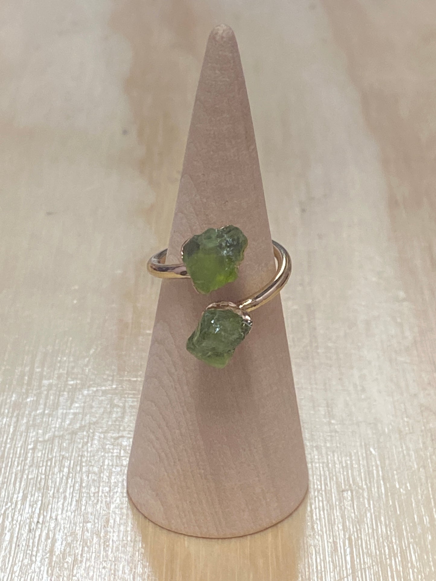 Peridot Gold Plated Ring