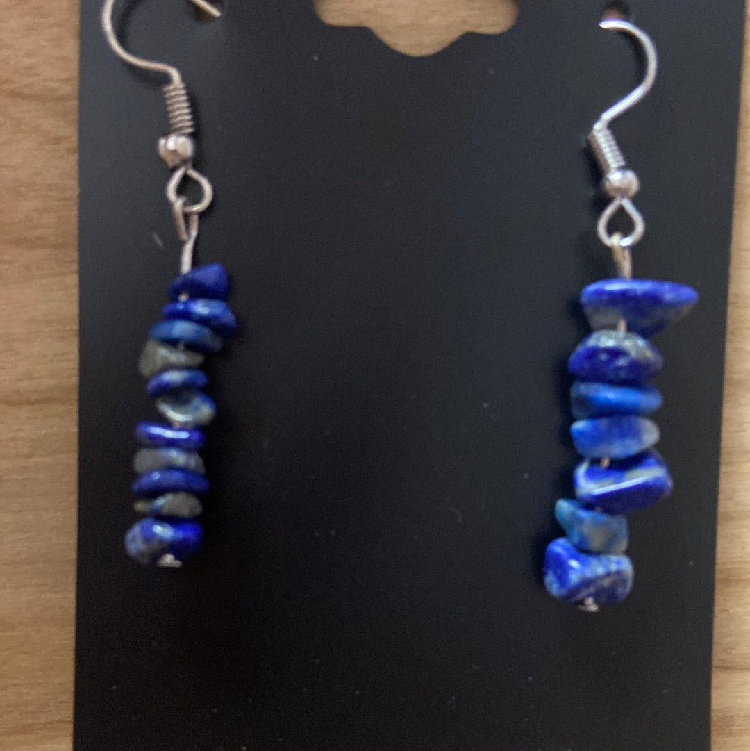 Lapis Lazuli Chip Earrings