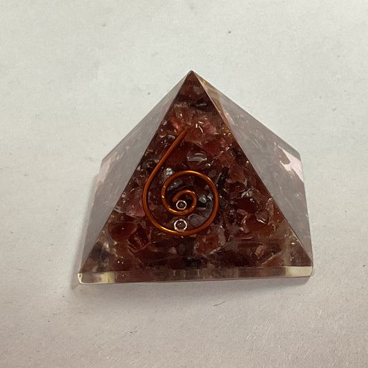 Small Garnet Orgone Pyramid