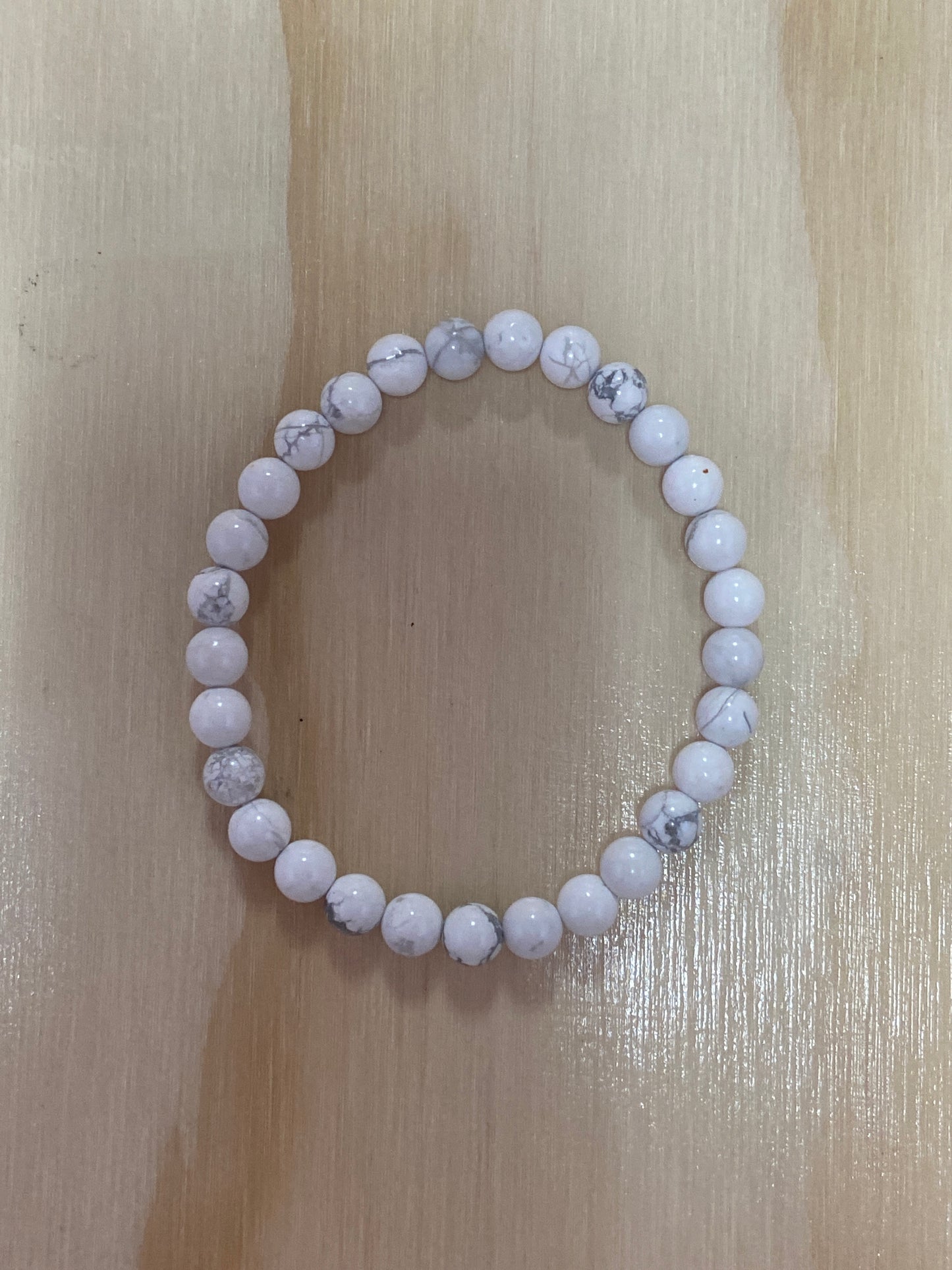 Howlite Bead Bracelet