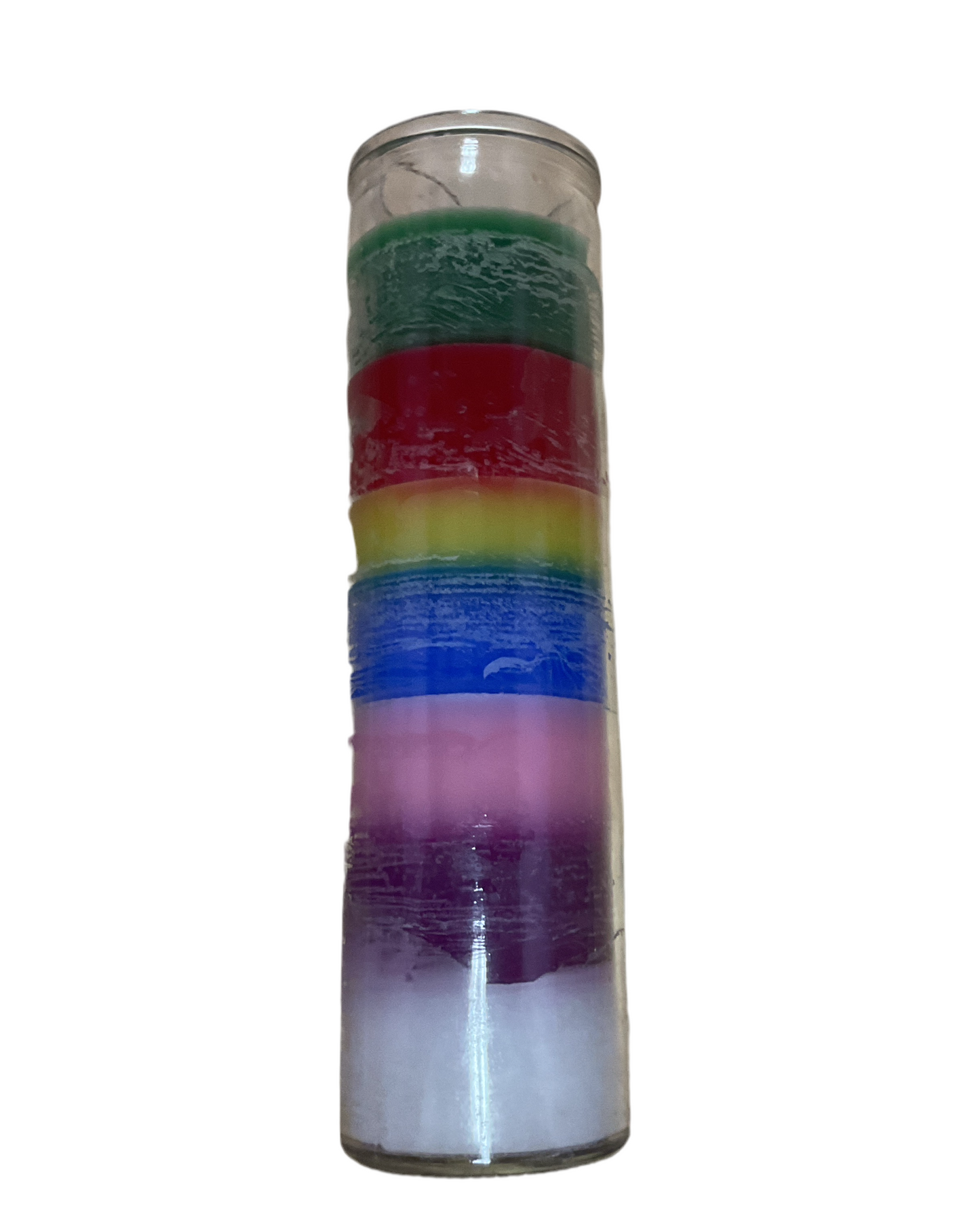 7 Colors Candle 8in