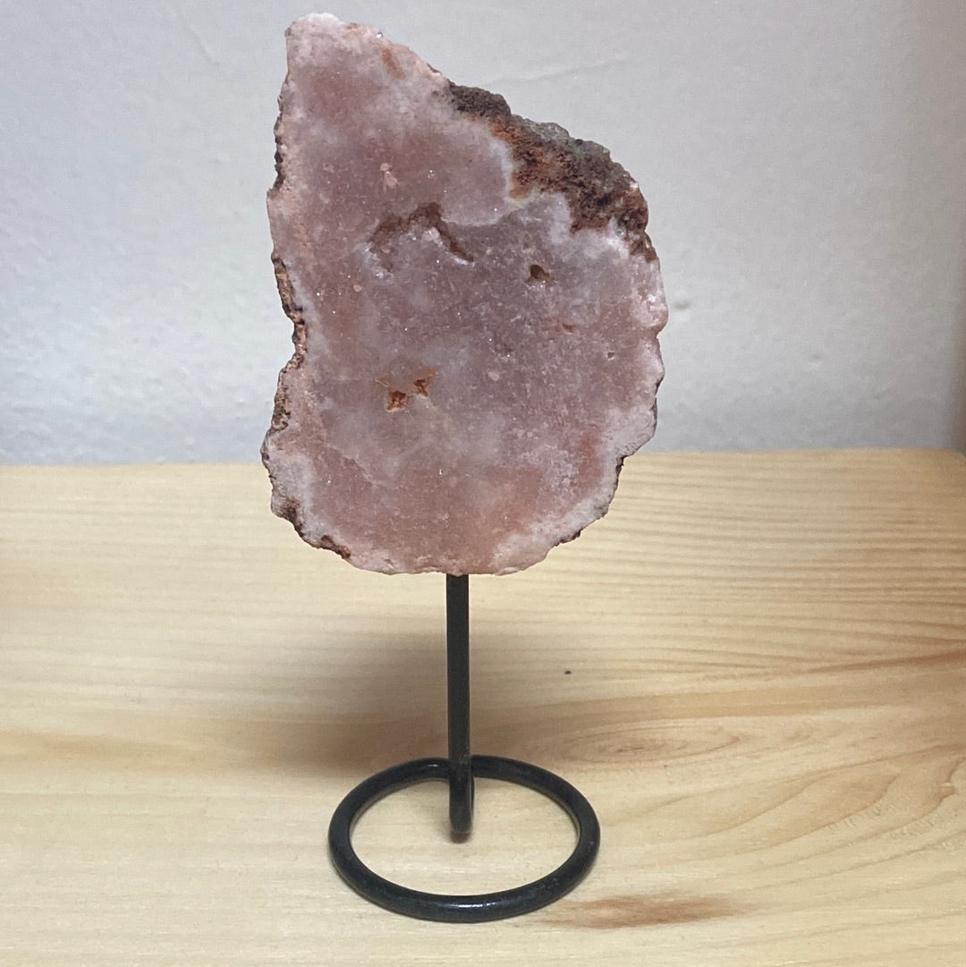 Pink Amethyst on Metal