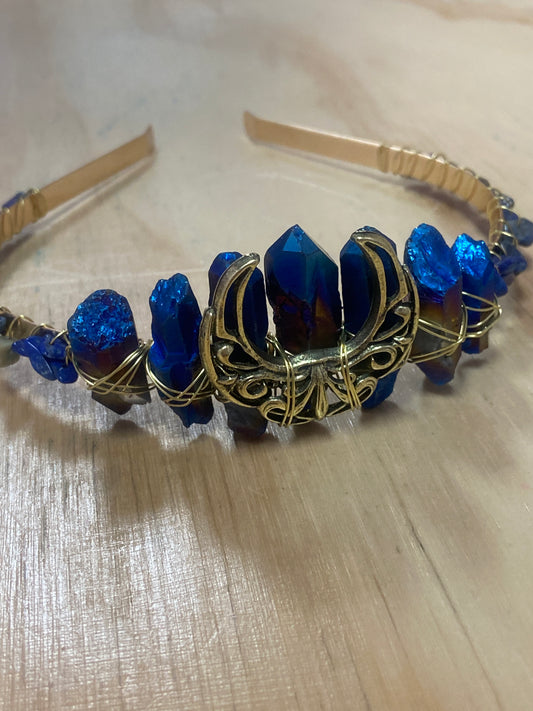 Titanium Lapis Lazuli Moon Crown