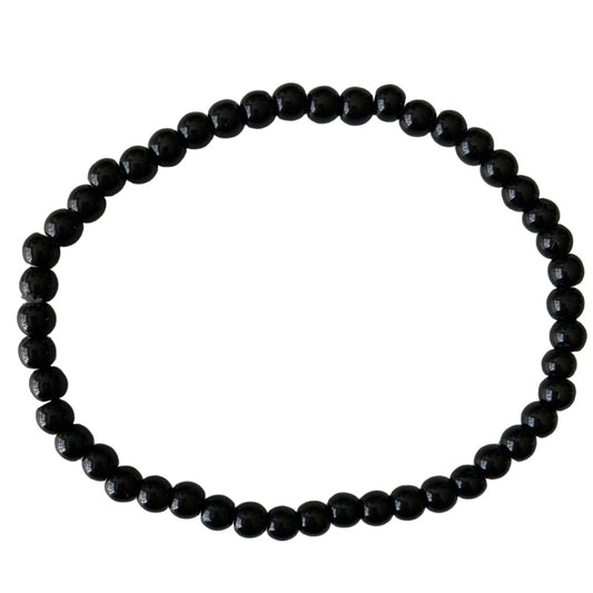 Black Obsidian Bead Bracelet