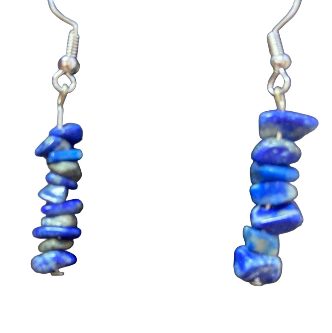 Lapis Lazuli Chip Earrings