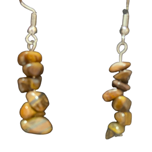 Tiger Eye Chip Earrings