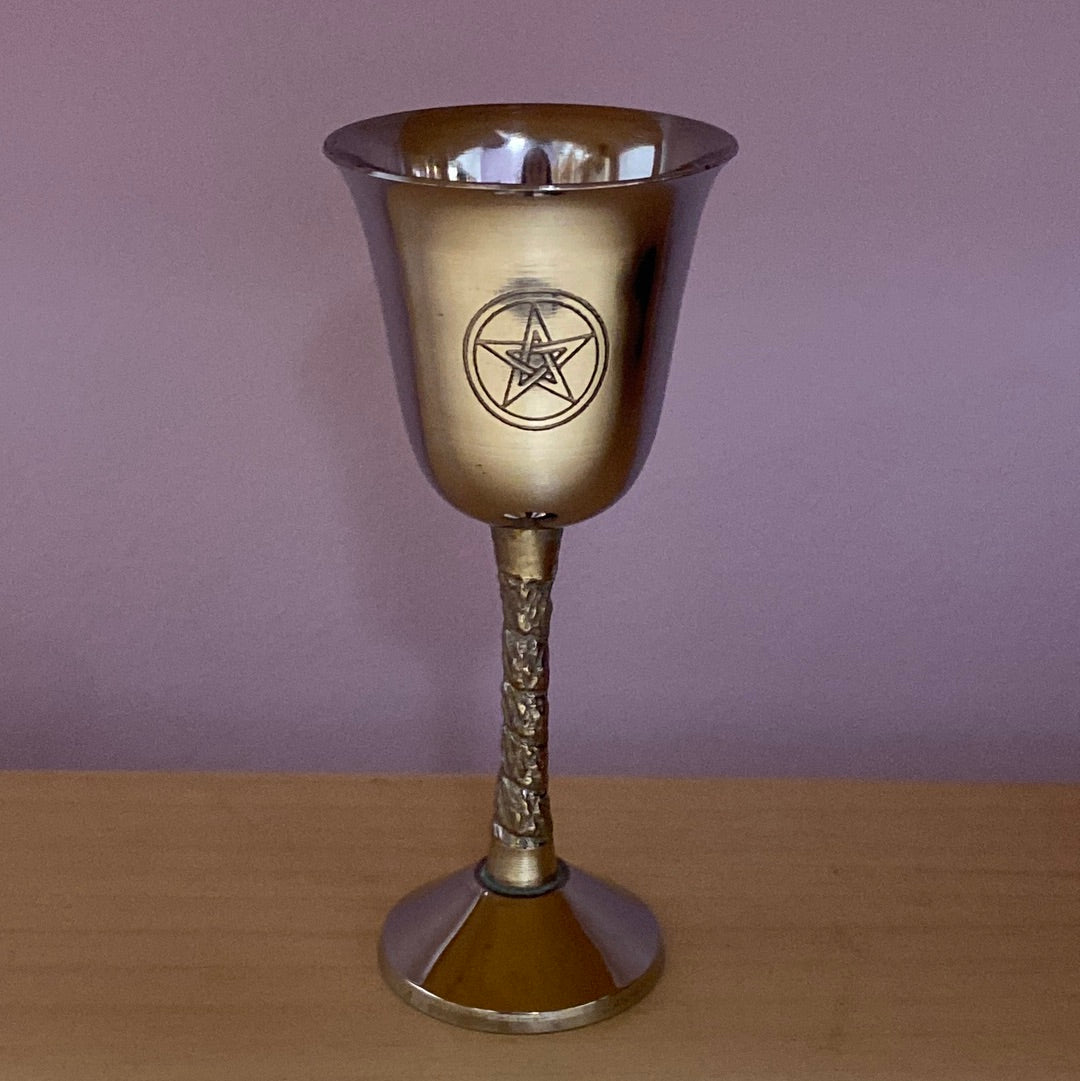 Pentagram Stainless Steel Chalice 4 3/4’ H