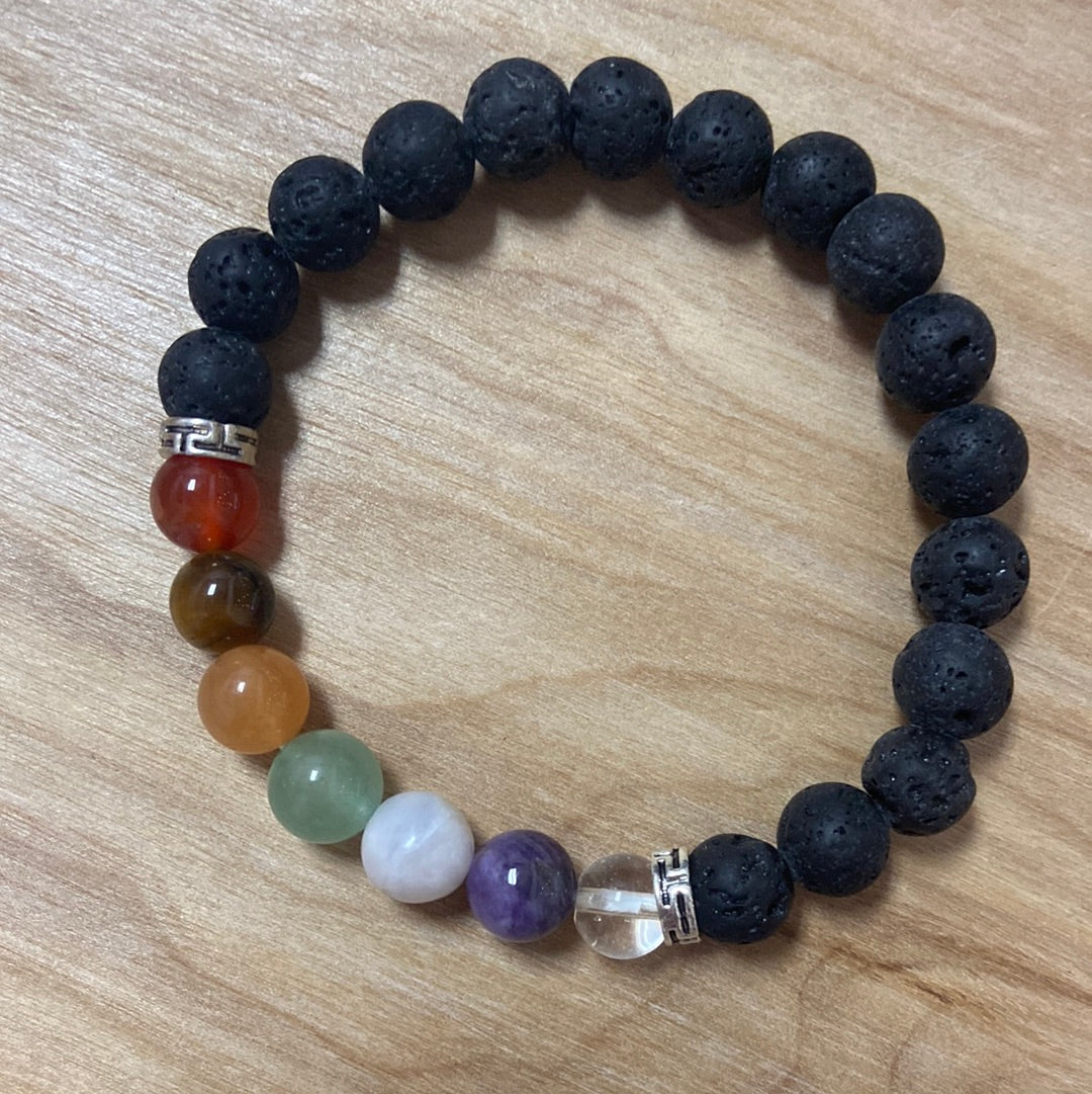 Chakra Lava Bracelet