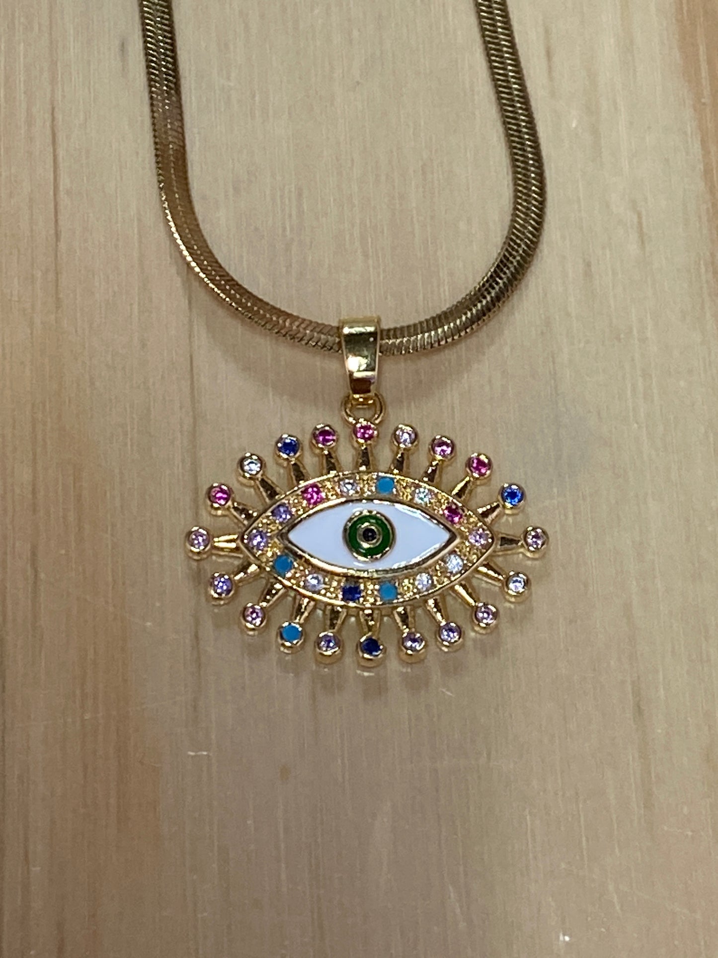 Evil Eye Stainless Steel Necklace