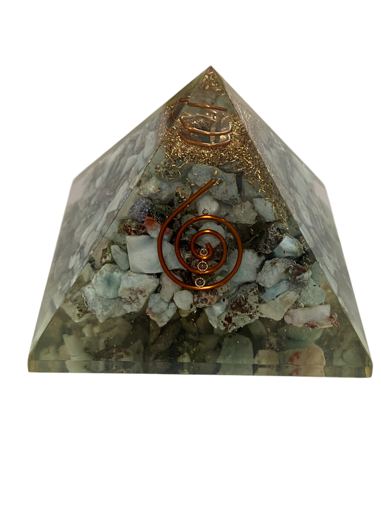 Medium Aquamarine Orgone Pyramid