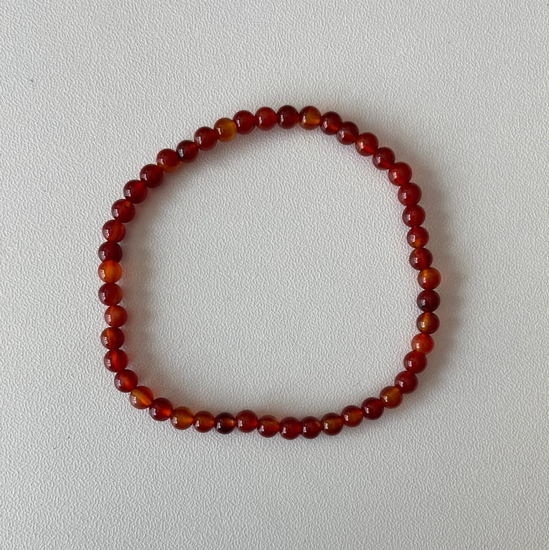 Carnelian 4mm Bead Bracelet