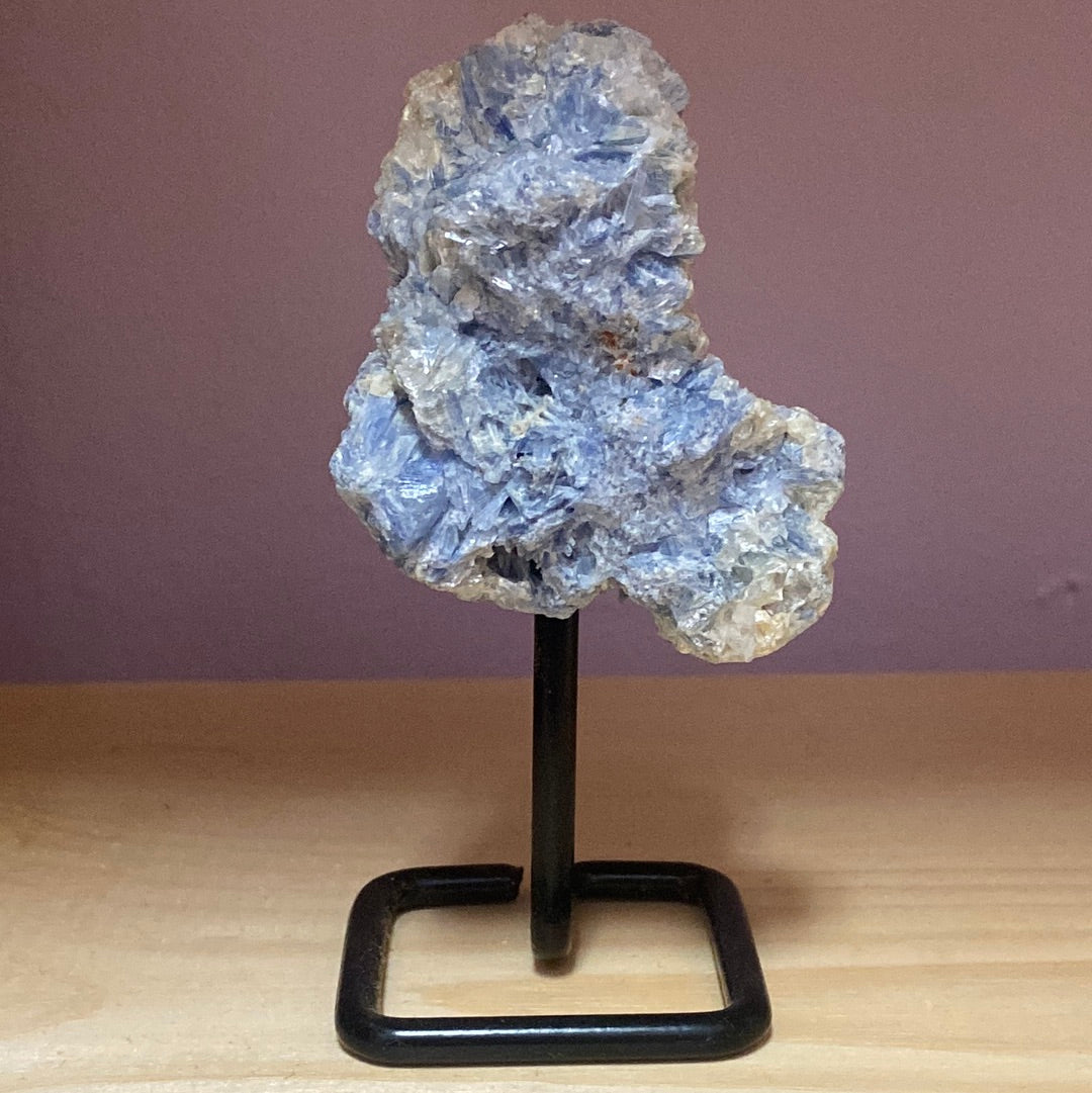 Blue Kyanite on Metal