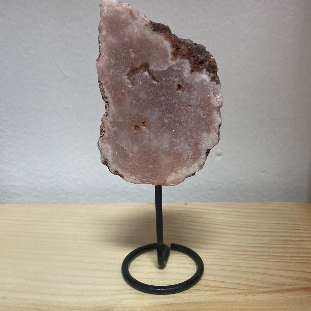 Pink Amethyst on Metal