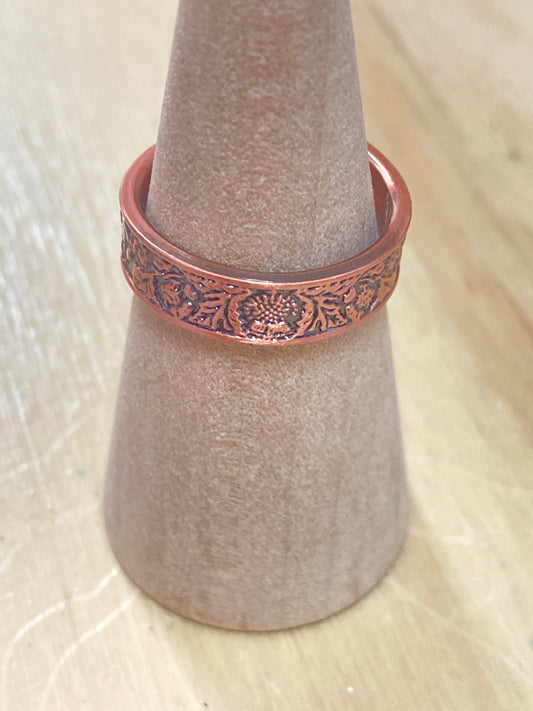 Vintage Tree Of Life Copper Ring with Magnets Style B