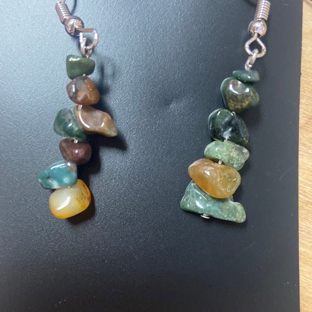 Fancy Jasper Chip Earrings