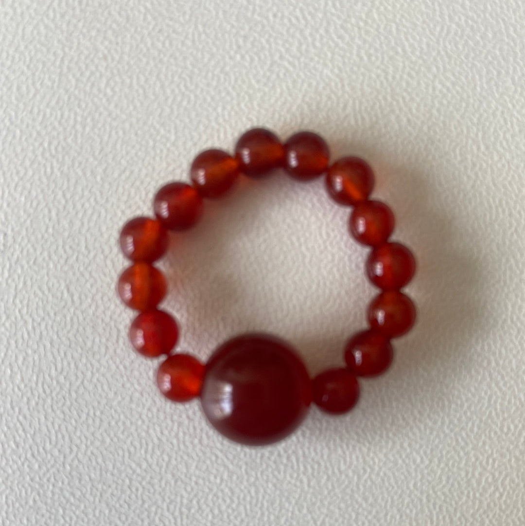 Carnelian Elastic Ring