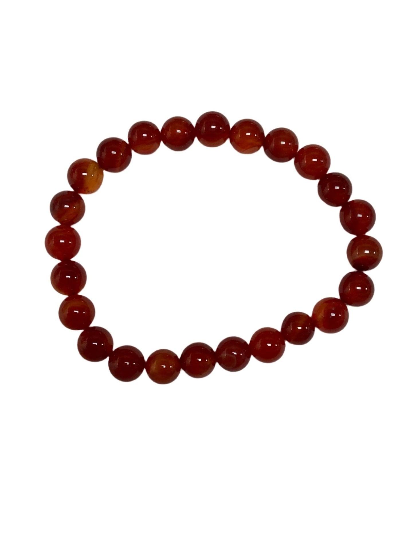 8mm Bead Carnelian Bracelet - Iluterra