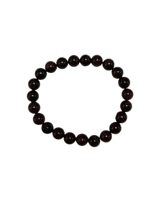 8mm Bead Garnet Bracelet - Iluterra