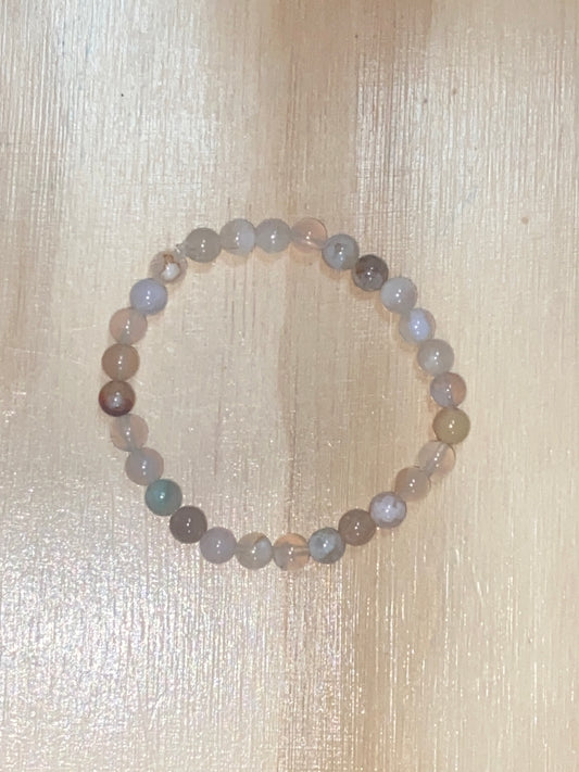 Banded Agate Bead Bracelet