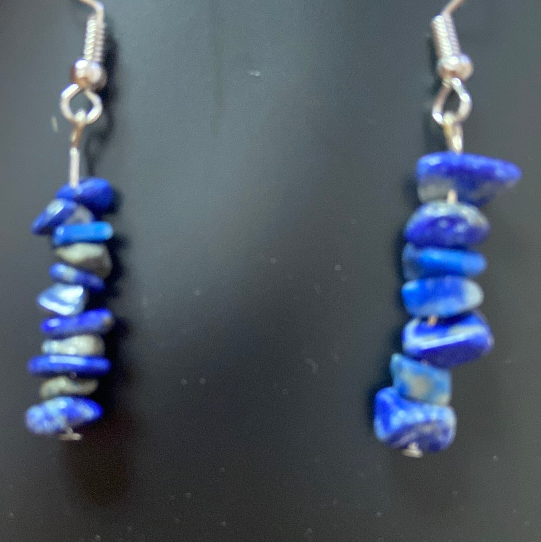 Lapis Lazuli Chip Earrings