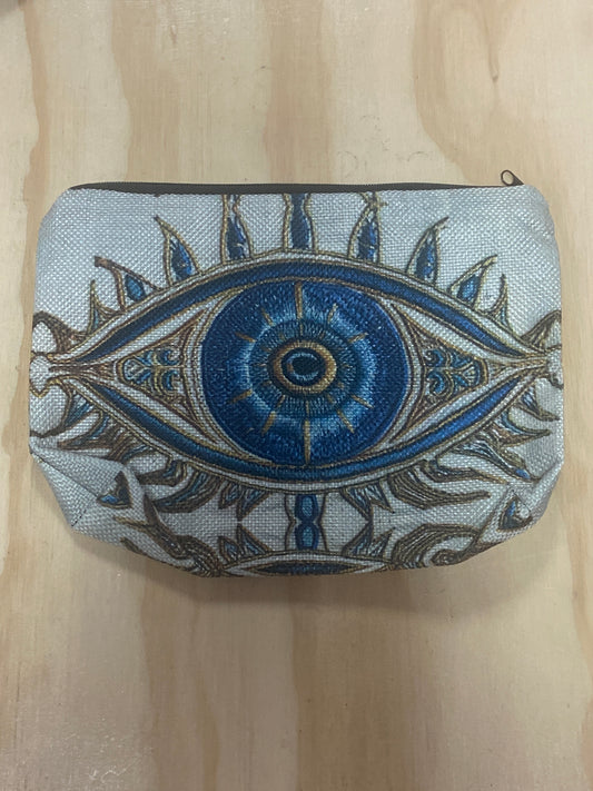 Evil Eye Sunflower Sun Moon Make Up Bag Travel Bag