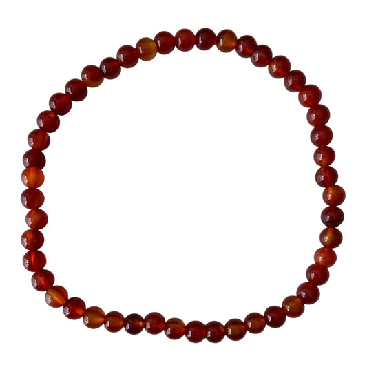 Carnelian 4mm Bead Bracelet