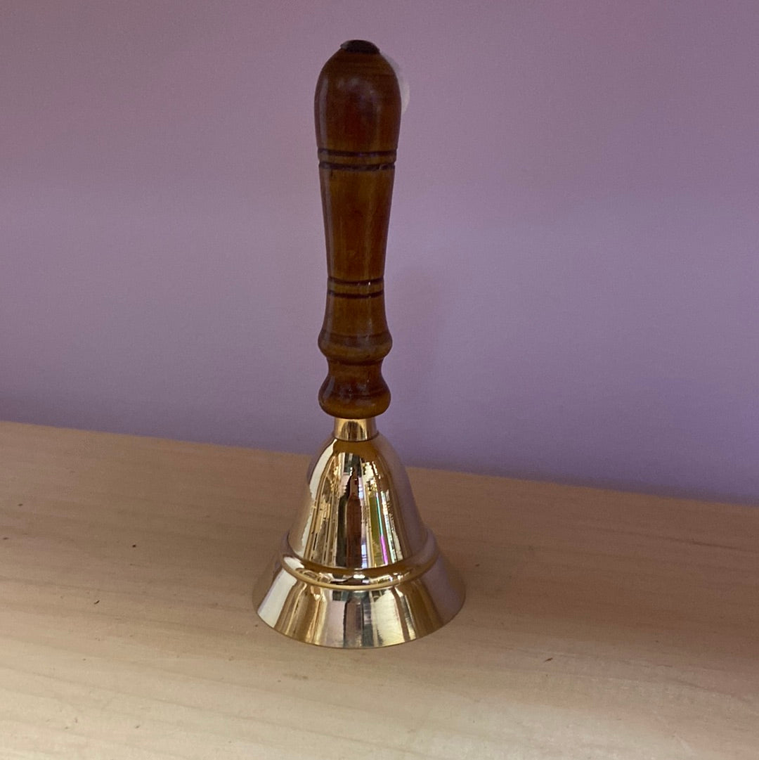 Brass Bell with Wooden Handle