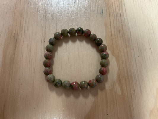 Pulsera de cuentas de unakita