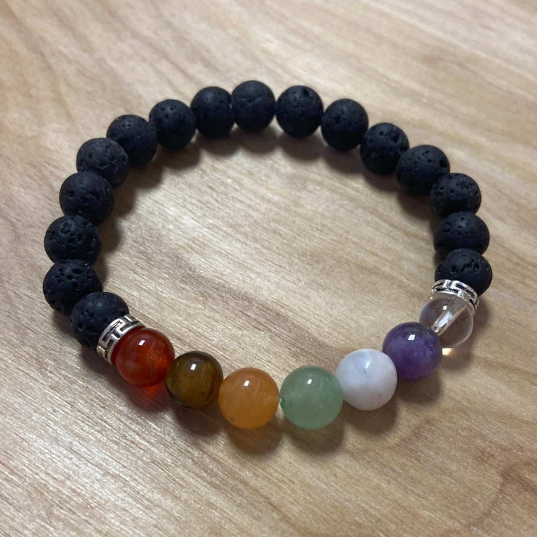 Chakra Lava Bracelet