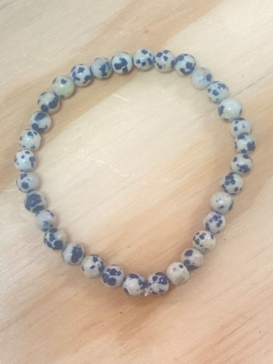 Pulsera de cuentas de jaspe dálmata