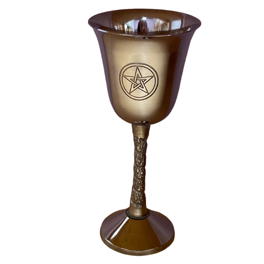 Pentagram Stainless Steel Chalice 4 3/4’ H