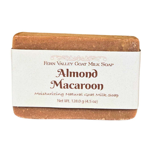 Jabón artesanal de leche de cabra | Aroma de macarrones y almendras