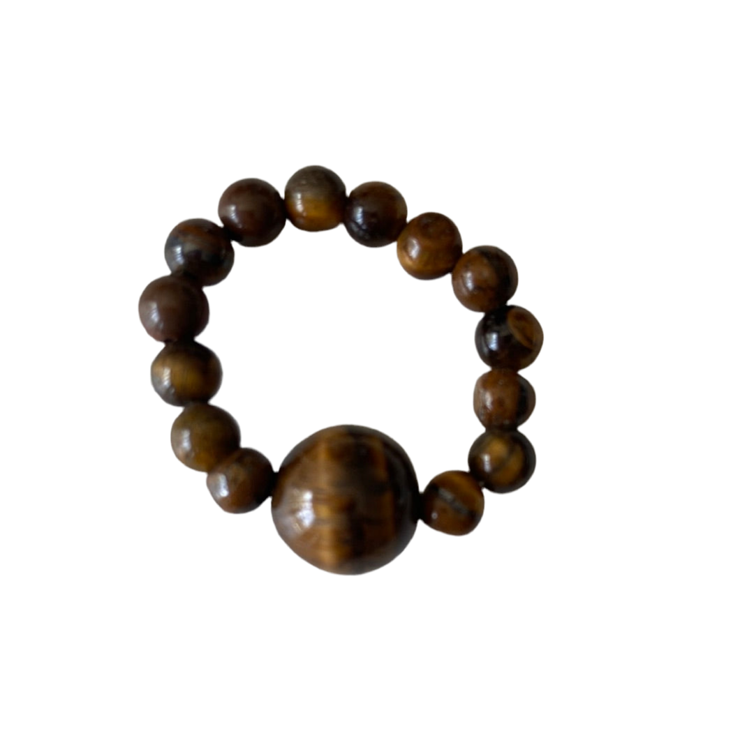 Tiger Eye Elastic Ring