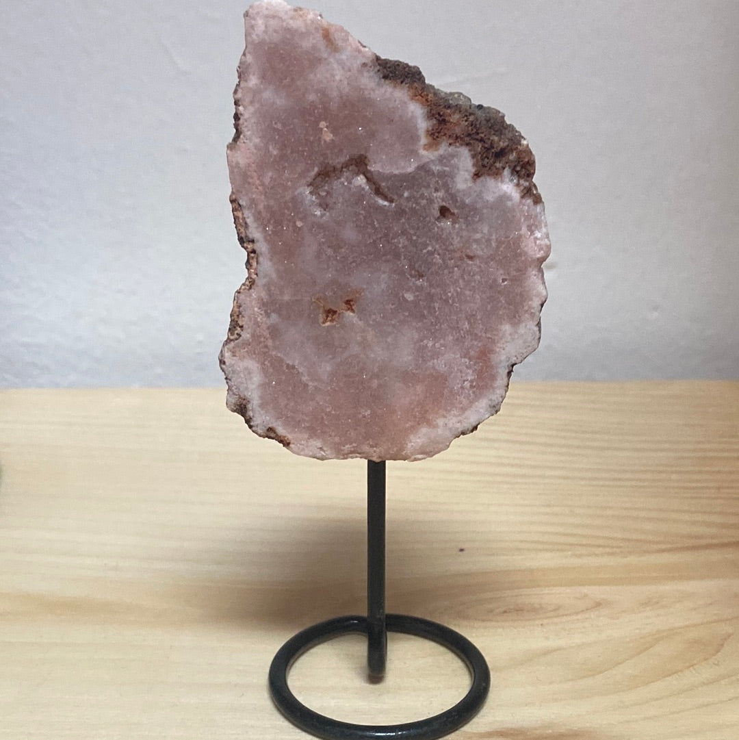 Pink Amethyst on Metal