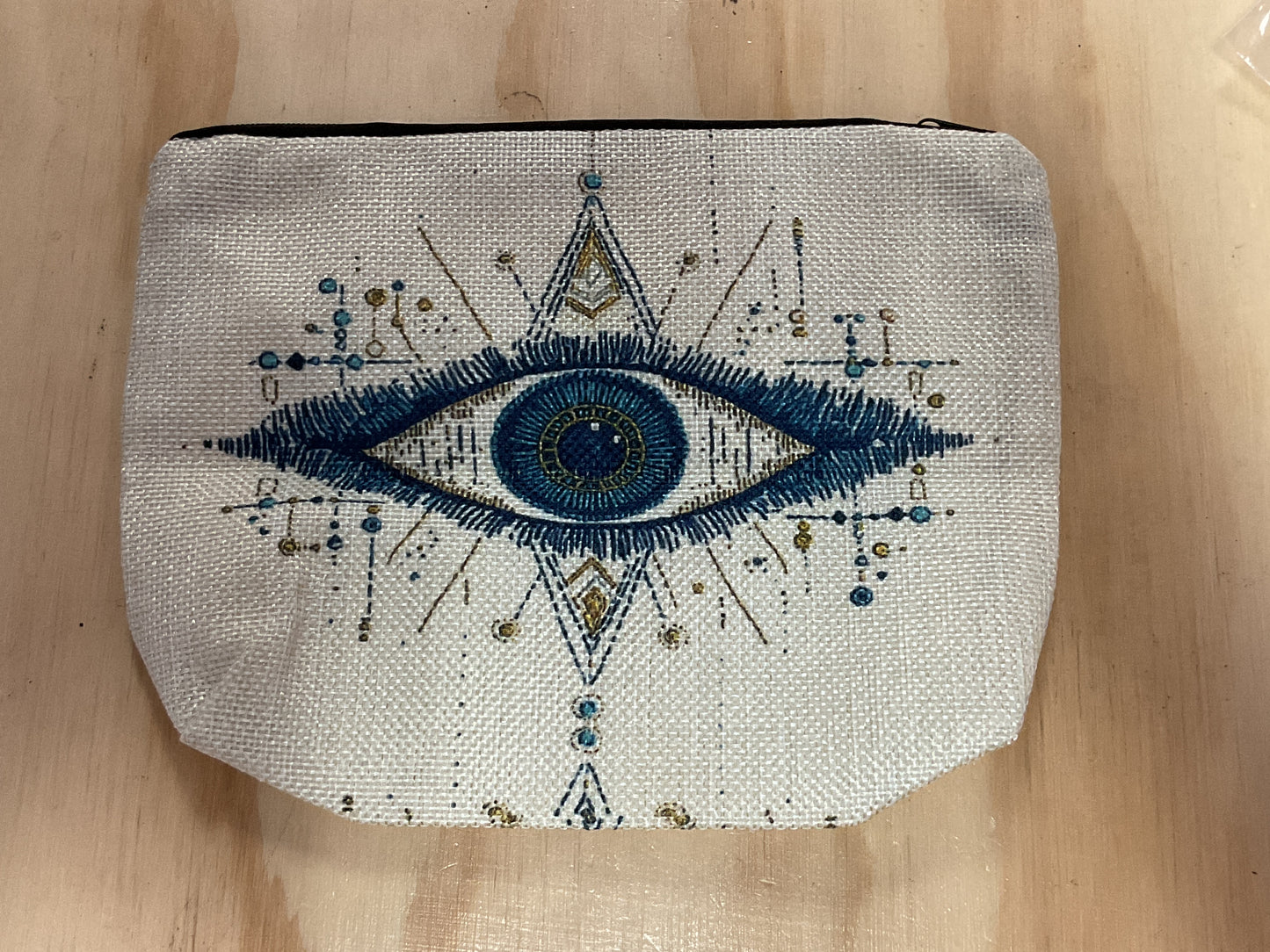 Evil Eye Sunflower Sun Moon Make Up Bag Travel Bag