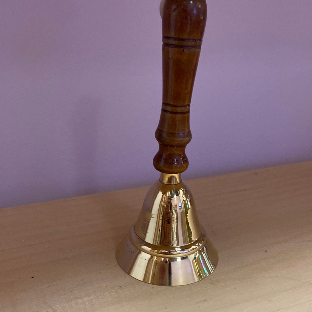 Brass Bell with Wooden Handle