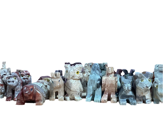Animales de esteatita de 3 cm