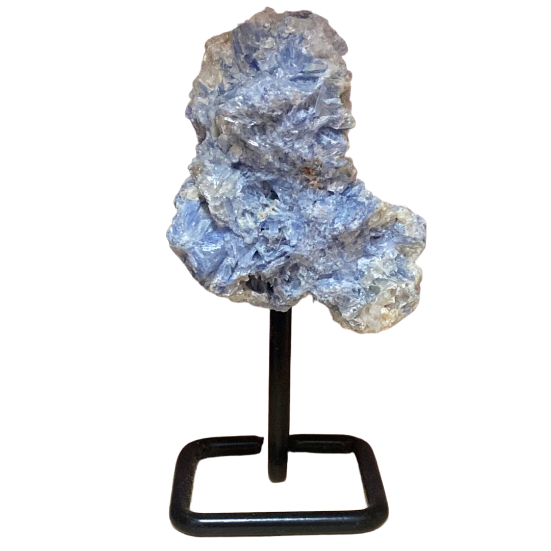 Blue Kyanite on Metal