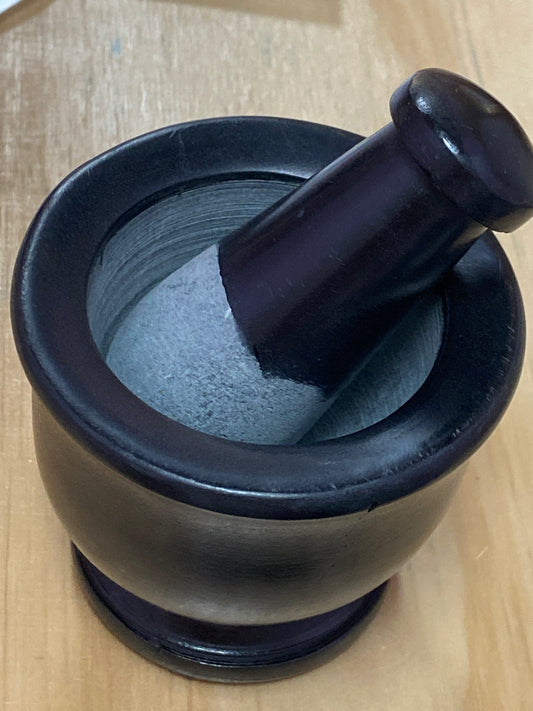 Black Soapstone Mortar & Pestle 2.5”