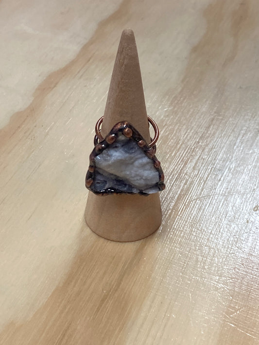 Druzy Agate Adjustable Copper Ring