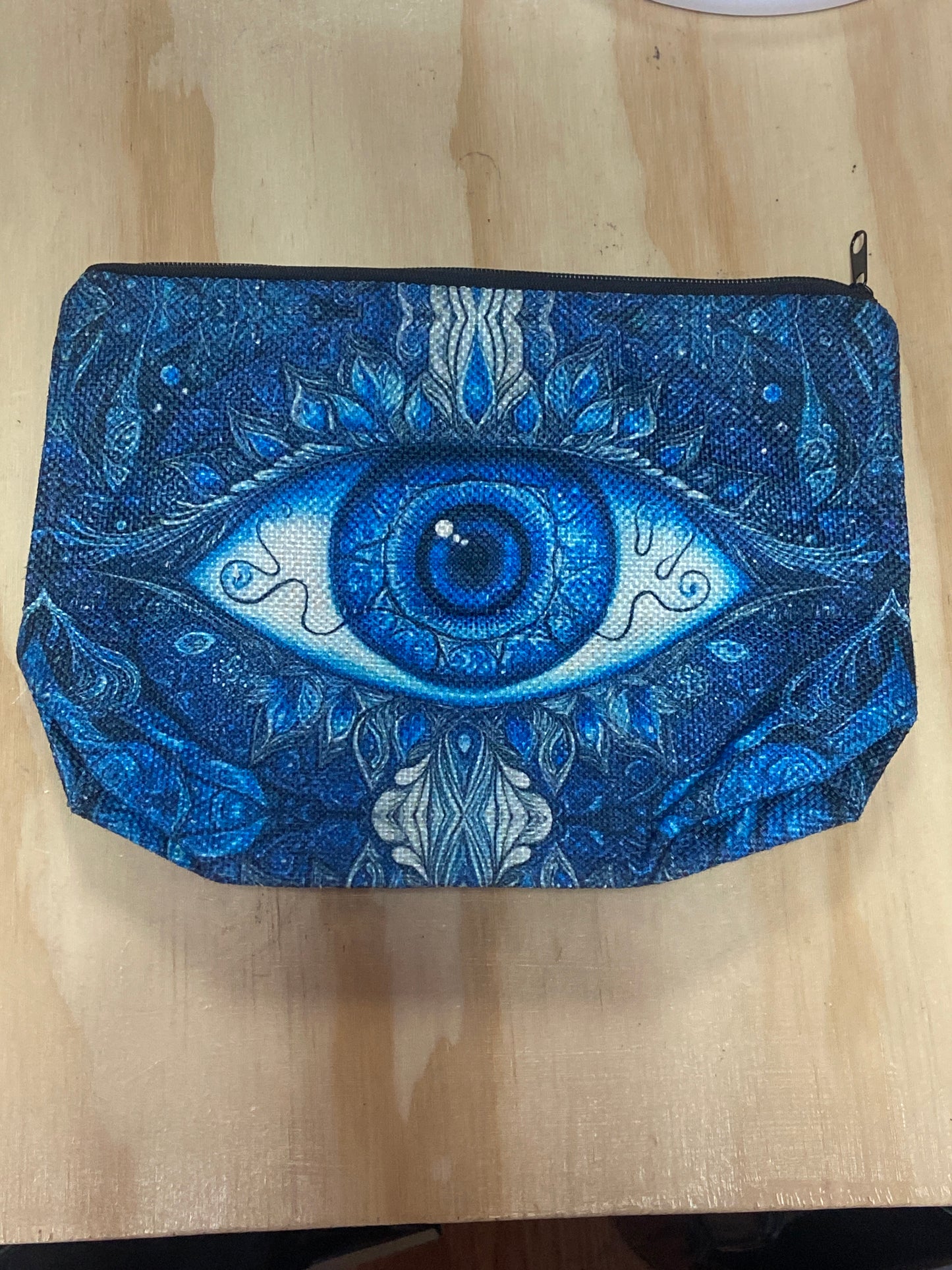 Evil Eye Sunflower Sun Moon Make Up Bag Travel Bag