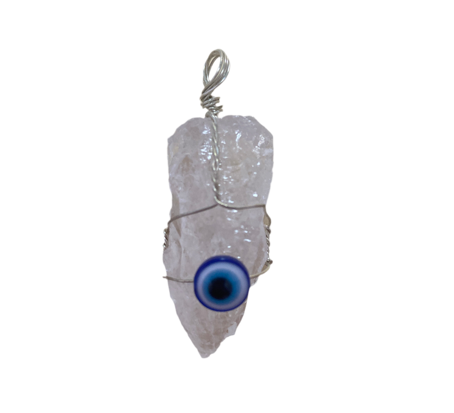 Evil Eye Clear Quartz Pendant