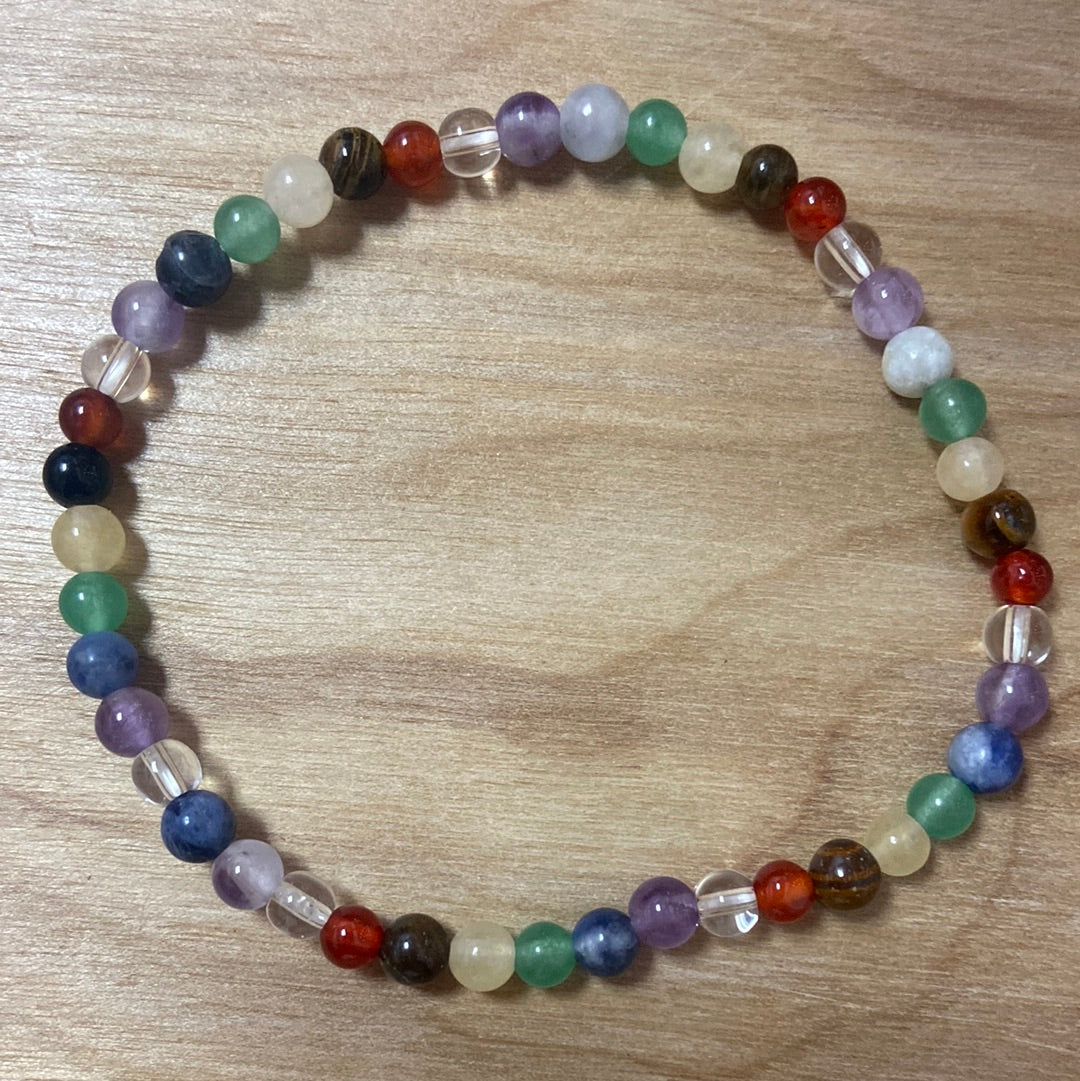 Chakra 4mm Bead Bracelet