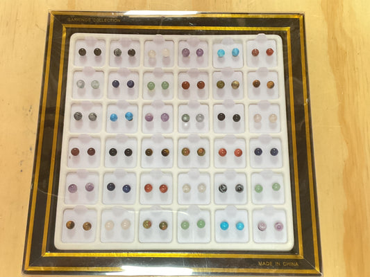 6mm Gemstone Stud Earrings